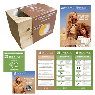 Biolage Bond Therapy Salon Kit - includes poster, mirror cling, plant pot